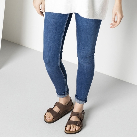 NWOT UNISEX BIRKENSTOCK MILANO HABANA OILED LEATHER SANDAL - Picture 2 of 16